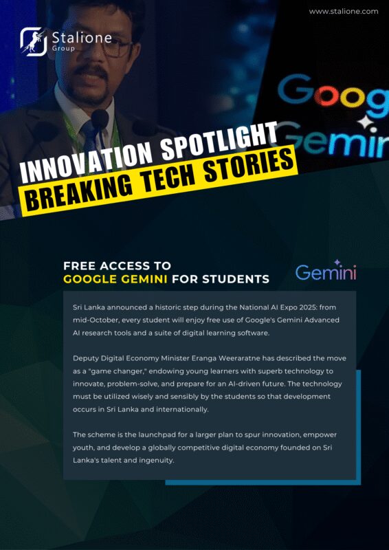 Free Google Gemini access for Students in Sri Lanka