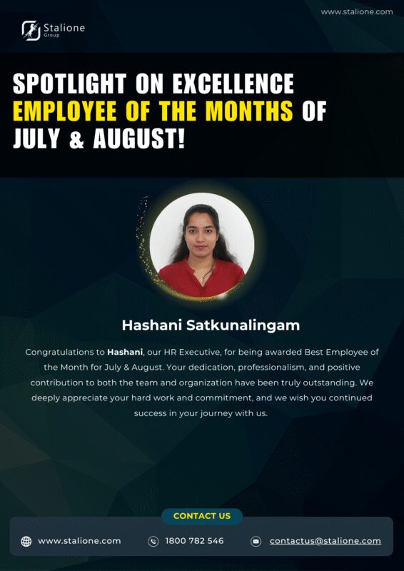 Stalione Group's July & August Employee of the Month
