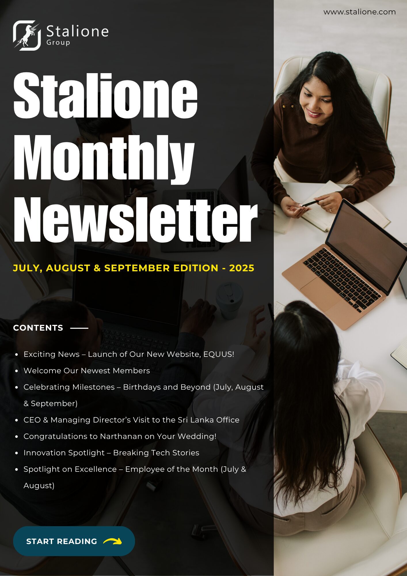 July-sept newsletter front page design
